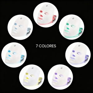 Máscara Facial LED LumiFacial - Fototerapia de 7 Colores Nivel Spa
